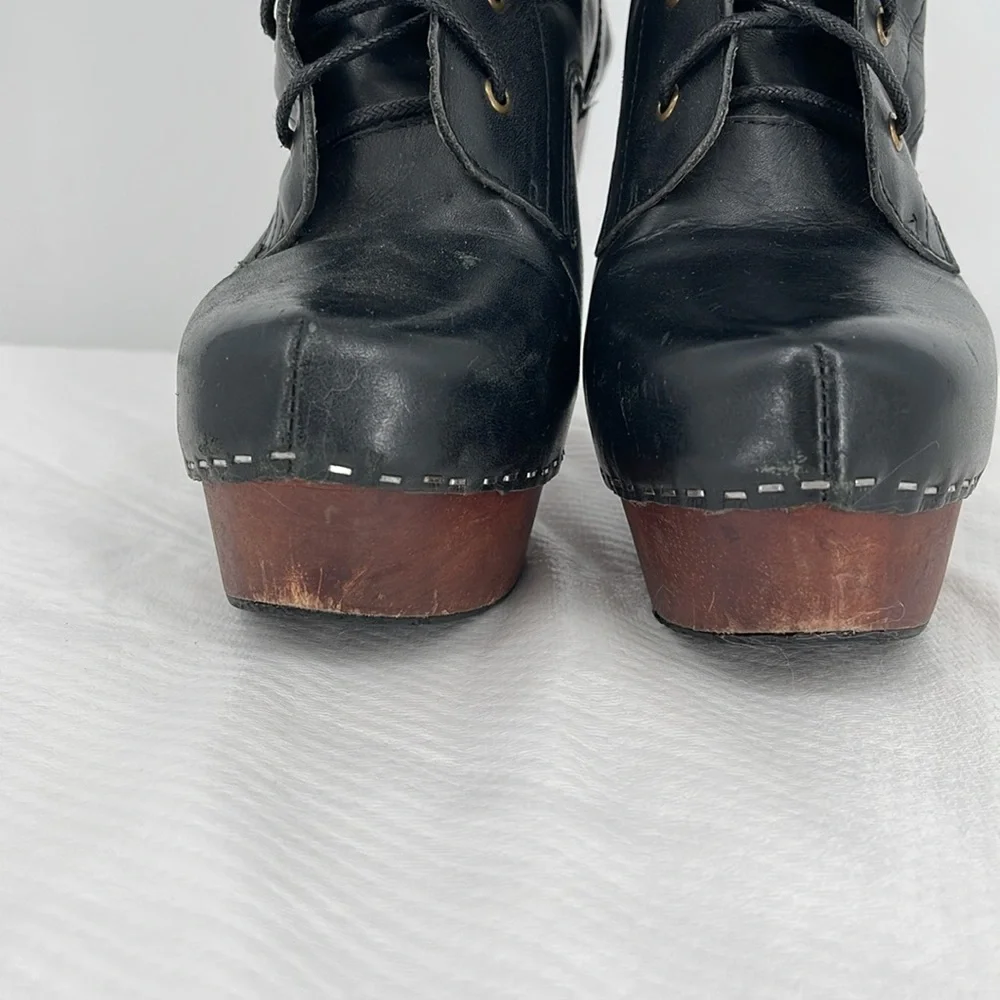 N.Y.L.A. Shonda Leather Platform Boot‎ Womens High Heel Strap Party Pump 7.5